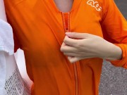 【個人撮影】女子大学生と壁が薄いお宿で生セックスしちゃった。喘ぎ声大きすぎて、隣の部屋まで丸聞こえ、、、。沖縄旅行で疲れた体でも、セックスは気持ちいい。Japanese 素人 school girl 5/16