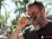 Lucky Old Man Tastes Aria Valencia's Sexy Tight Pussy 2/16