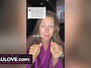 Babe showing off luxury TEEPEE w/ bathtub & more behind the scenes creampie closeups, catfish frustration & more - Lelu Love 10/16