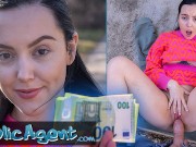 Public Agent - Latina teen with small puffy tits sucks thick cock and get her shaved pussy penetrated outdoors for quick cash