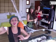 CARNE DEL MERCADO - Siary Diaz And Elisa Odiosa Call Stud For Striptease And Hardcore Pounding At Halloween Party 4/16