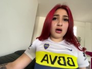 Fanatica Se Coje y Traga Toda La Leche De Su Mejor Amigo Mirando Futbol 9/16