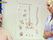 Dom CFNM nurses jerk small cock in group 10/16