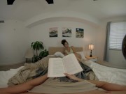 Stepdaughter Cuddles with Stepdaddy in bed and gives him pleasure 3/16