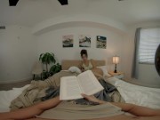 Stepdaughter Cuddles with Stepdaddy in bed and gives him pleasure 4/16