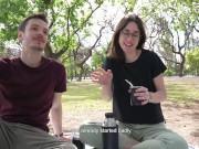 How does a day at the park end up with a public blowjob? - Cute teen swallows cum 2/16