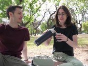 How does a day at the park end up with a public blowjob? - Cute teen swallows cum 3/16