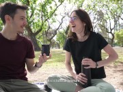 How does a day at the park end up with a public blowjob? - Cute teen swallows cum 4/16