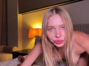 All poses fuck with horny girl. Cum on hair 14/16