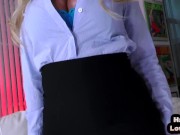 Busty HJ POV MILF wanks oiled cock 1/16