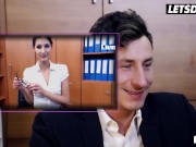 LETSDOEIT - Skinny Babe Coco Kiss Banged By A Huge Black Cock On The Office Table 1/16