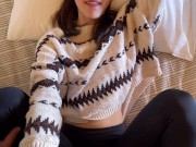 Couple have sex in the holiday cabin, she have very sweet smile. 4/16