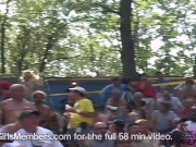 Hot Wives Strip Nude At A Wild Outdoor Party 2/16