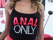 ANAL ONLY Skinny tanned blonde Kylie Le Beau has her asshole filled with cum 5/16