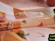 CFNM 19yo femdoms pegging dude asshole 5/16