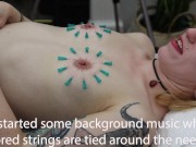 DSC15-3-2) Episode 2: Tiny Cutie Karlee Paige String Wrapped Around Needles in Tits 1/16