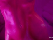 WOWGIRLS Absolutely gorgeous Ukrainian model Alissa Foxy oiling her tits and nipples while dancing 10/16