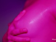 WOWGIRLS Absolutely gorgeous Ukrainian model Alissa Foxy oiling her tits and nipples while dancing 8/16