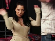 Femdom babe slowly stripping for jerker 3/16