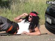 LETSDOEIT - Ebony Babe Luna Corazon Seduces Worker & Rides Him Good 1/16