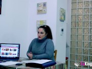 Amateur BBW tries her luck in porn with a BIG COCK. Her hottest casting! 7/16