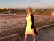 『個人撮影』巨乳熟女にピタッと白ワンピでノーブラ散歩＆お買い物♡ポッチが。 japanese/hentai/asian/milf/step mom/big tits/日本人/熟女/巨乳/素人/潮吹き 11/16