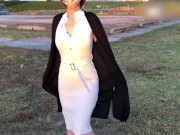 『個人撮影』巨乳熟女にピタッと白ワンピでノーブラ散歩＆お買い物♡ポッチが。 japanese/hentai/asian/milf/step mom/big tits/日本人/熟女/巨乳/素人/潮吹き 12/16