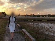 『個人撮影』巨乳熟女にピタッと白ワンピでノーブラ散歩＆お買い物♡ポッチが。 japanese/hentai/asian/milf/step mom/big tits/日本人/熟女/巨乳/素人/潮吹き 13/16