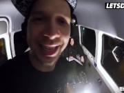 Phat Ass Chick Alina Lamour Rides Hard Cock In Backseat Of Bus - LETSDOEIT 1/16