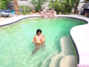 Beautiful Busty MILF Caught Me By The Pool And I Got Her Wet - Kailani Kai Johnny Love 1/16