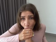 HOT SEX WITH A PETITE BRUNETTE IN ACCIDENTALLY TORN JEANS ON THE ASS 4/16