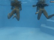 Hottest babes in the swimming pool alone 9/16