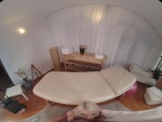 Hungarian blonde Zazie Skymm loves rough anal sex and wants you deep inside her asshole in this VR adventure 5/16