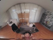 French stunner Clea Gaultier takes your cock up her ass until final cumshot on her big fake tits in VR 6/16