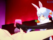 Usada Pekora and I have intense sex at a love hotel. - Hololive VTuber Hentai 1/16