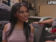 Cindy Starfall & Kat Dior Ravaged By Business Owner In His Own Store - LETSDOEIT 3/16