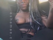 (full video) ebony teen drills squirting pussy in car 13/16