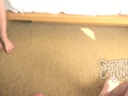 Watch this sexy tall blonde with D-cup tits star in her first porn 14/16