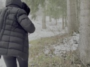 18 Jähriges Teen wird im Wald bei Schnee Gefickt 7/16