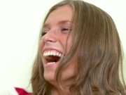 Horny Young Newbie Sandra Sucking and Fucking Cock Hardcore Style! 2/16