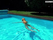 Tight pussy small teen Ivi Rein swimming naked 3/16