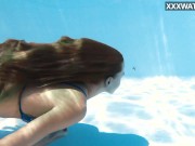 Tight pussy small teen Ivi Rein swimming naked 4/16