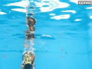 Tight pussy small teen Ivi Rein swimming naked 6/16