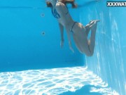 Tight pussy small teen Ivi Rein swimming naked 7/16