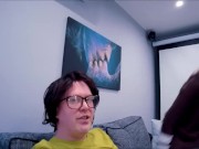 Ellie Eastleigh Deep throating Nerd Cock And Shot It At Her Mouth 1/16