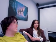 Ellie Eastleigh Deep throating Nerd Cock And Shot It At Her Mouth 2/16