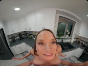 Pornstar Pristine Edge devours your tasty cock on the kitchen floor in this VR porn experience 12/16