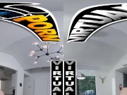 VIRTUALPORN - Petite Brunette Hottie Freya Von Doom Oiled Up And Dicked Down In VR 12/16