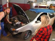 Big Tits Blonde Mika Olsson Seduces And Fucked Horny Mechanic - AMATEUR EURO 2/16