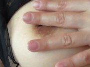 【人妻おっぱい動画】超敏感でスケベなおっぱいと乳首をじっくりマッサージ♡気持ちよくて自分でチクニー始めちゃう淫乱奥さま♡（四十路／熟女／素人／乳首責め／ランジェリー／オナニー／コスプレ／スマホ撮影） 15/16